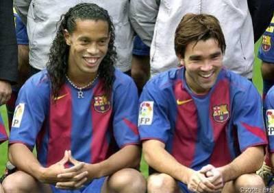 ronaldinho  y deco pa barca